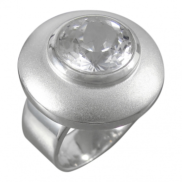 Schmuck-Michel Damen Ring Silber Bergkristall 6 Karat (1110) - Ringgröße 62