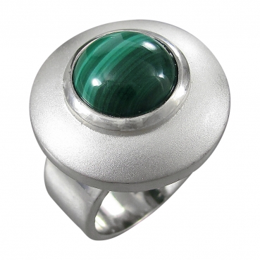 Schmuck-Michel Damen Ring Silber 925 Malachit 12 mm (1110) - Ringgröße 62