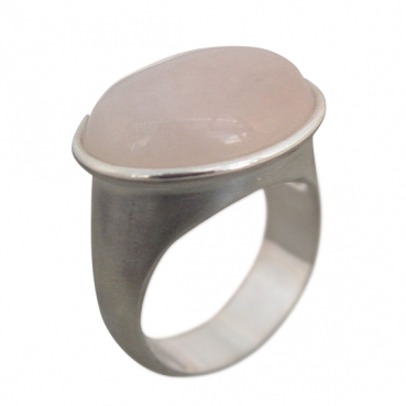 Schmuck-Michel Damen Ring Silber 925 Rosenquarz 18 x 13 mm (1138) - Ringgröße 54