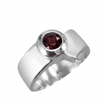 Schmuck-Michel Damen Ring Silber 925 Granat (1310) - Ringgröße 54