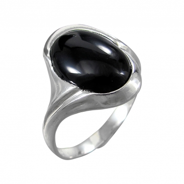 Schmuck-Michel Damen Ring Silber 925 Onyx 14 x 10 mm (1355) - Ringgröße 56
