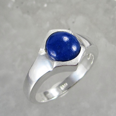 Schmuck-Michel Damen Ring Silber Lapis lazuli 8 mm (3660) - Ringgröße 56