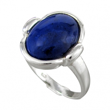 Schmuck-Michel Damen Ring Silber 925 Lapis lazuli 16 x 12 mm (3690) - Ringgröße 53