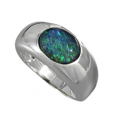 Schmuck-Michel Damen Ring Silber 925 Opal-Triplette (4200) - Ringgröße 55