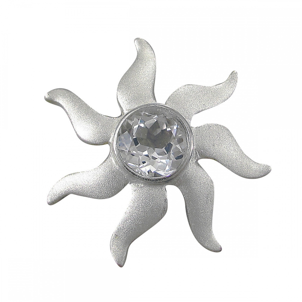 Schmuck-Michel Damen Anhänger Sonne Silber 925 Bergkristall 1,8 Karat (1102)