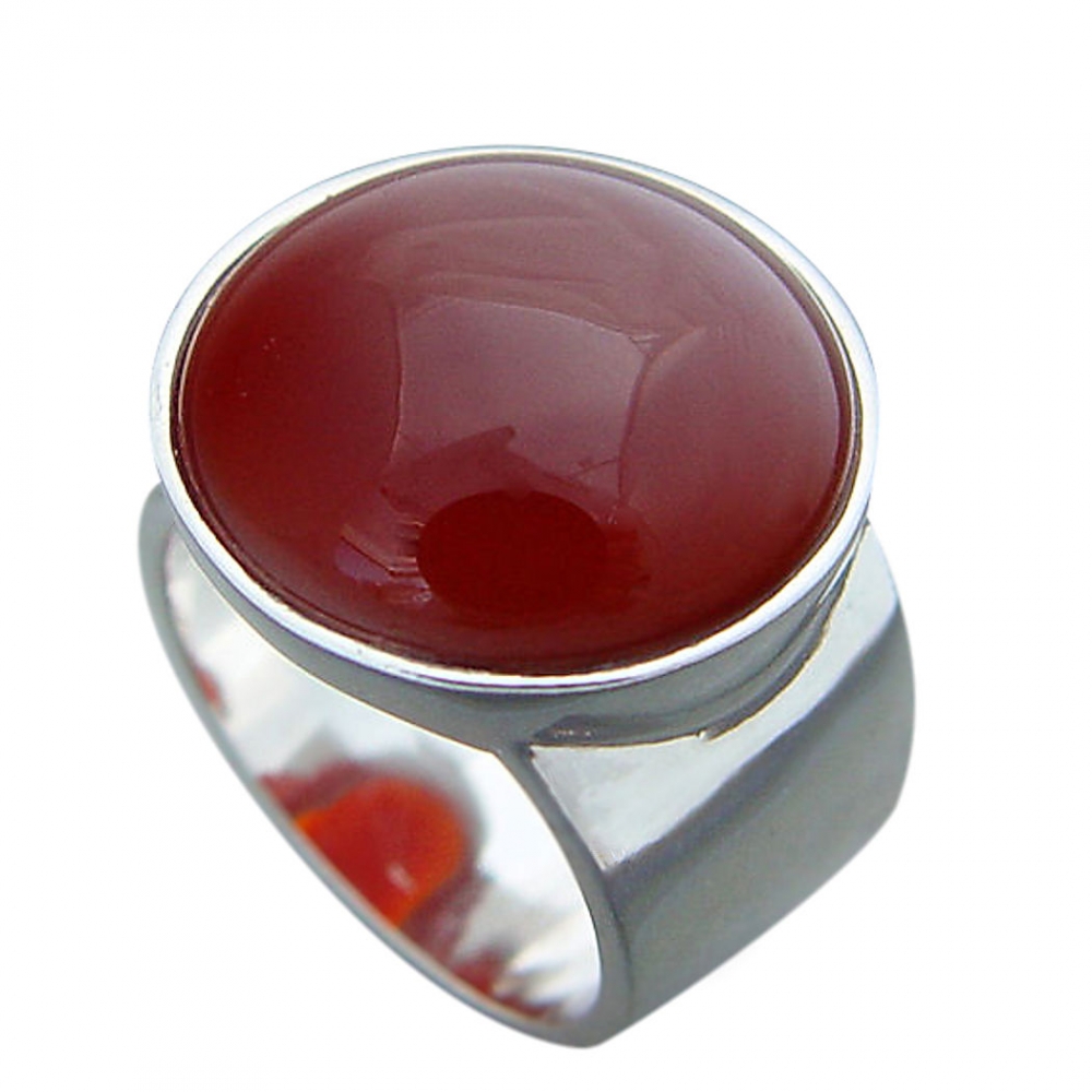 Schmuck-Michel Damen Ring Silber 925 Carneol 18 mm (4068) - Ringgröße 53