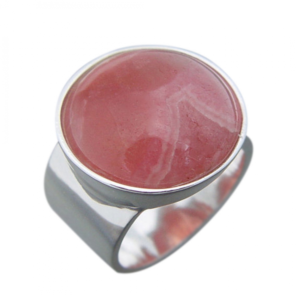 Schmuck-Michel Damen Ring Silber 925 Rhodochrosit 18 mm (4068) - Ringgröße 55