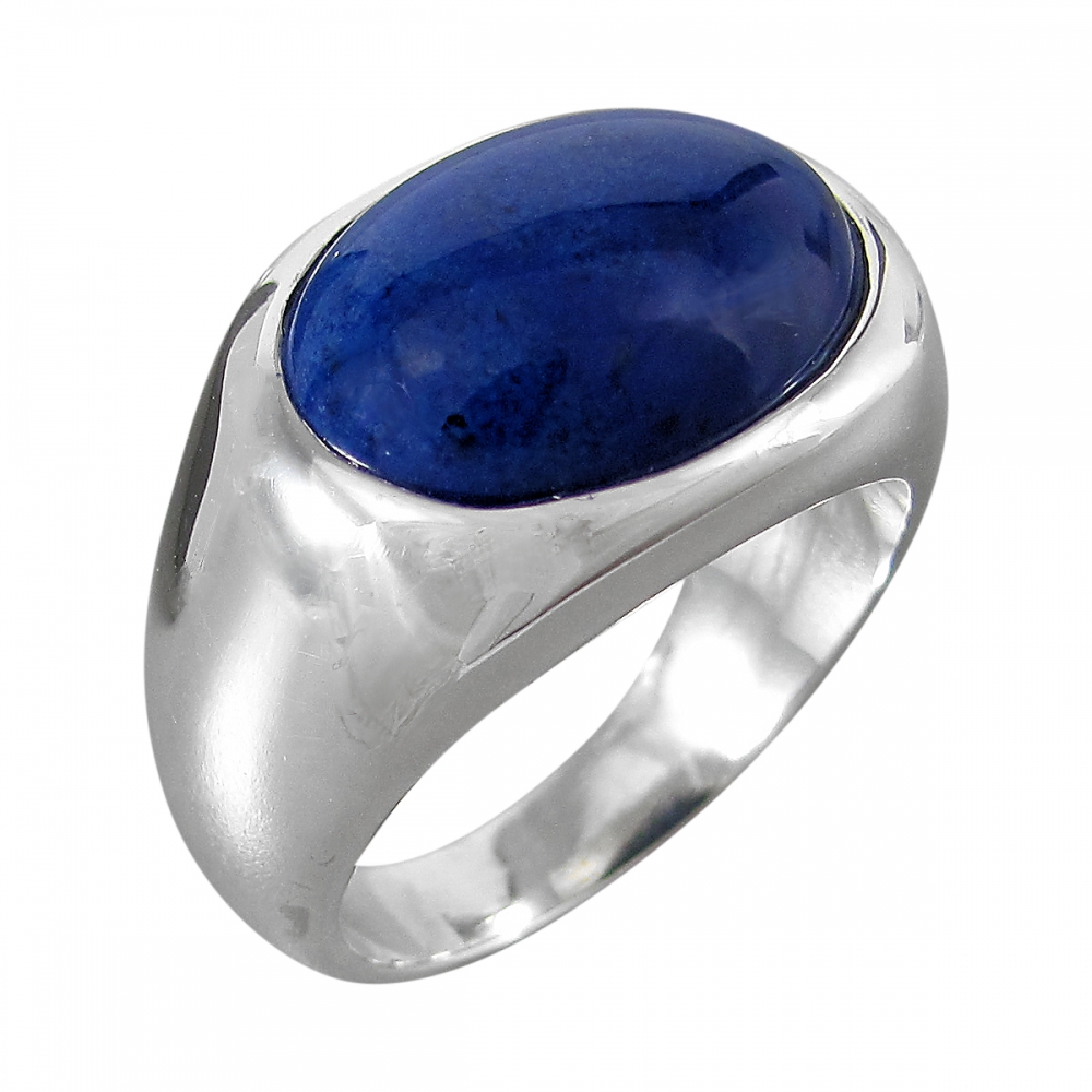 Schmuck-Michel Damen Ring Silber 925 Lapis lazuli 16 x 12 mm (9227) - Ringgröße 57