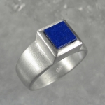 Schmuck-Michel  Ring Silber 925 mit Lapis lazuli Carré (4340) - Ringgröße 55