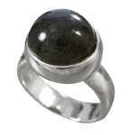 Schmuck-Michel Damen Ring Silber 925 Labradorit 12 mm (R3) - Ringgröße 58