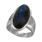 Schmuck-Michel Damen Ring Silber 925 Labradorit 22 x 10 mm (R50) - Ringgröße 58
